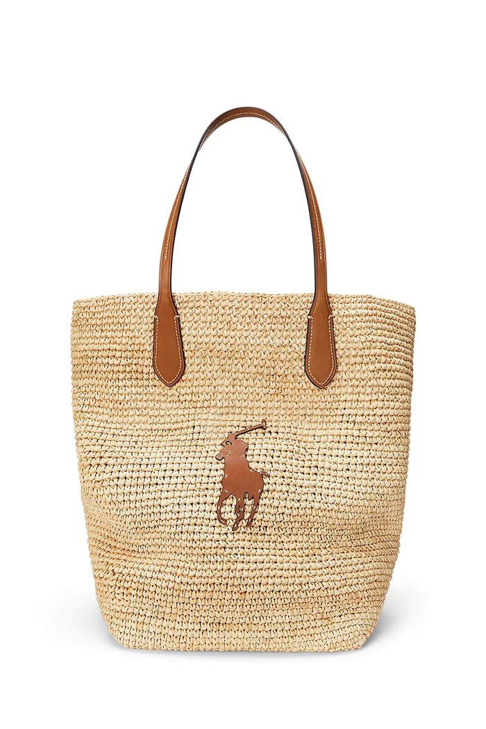 Polo Ralph Lauren torebka mieści A4 beżowy 428923661
