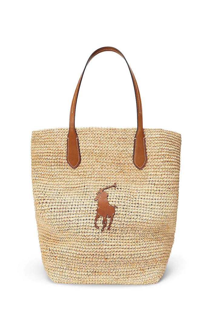 Polo Ralph Lauren torebka mieści A4 beżowy 428923661