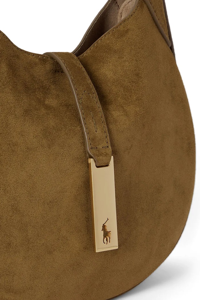 Semišová kabelka Polo Ralph Lauren 428944015 hnedá