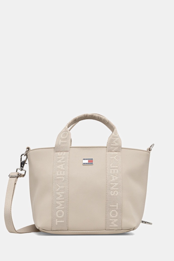 Tommy Jeans kézitáska szintetikus bőr bézs AW0AW18063