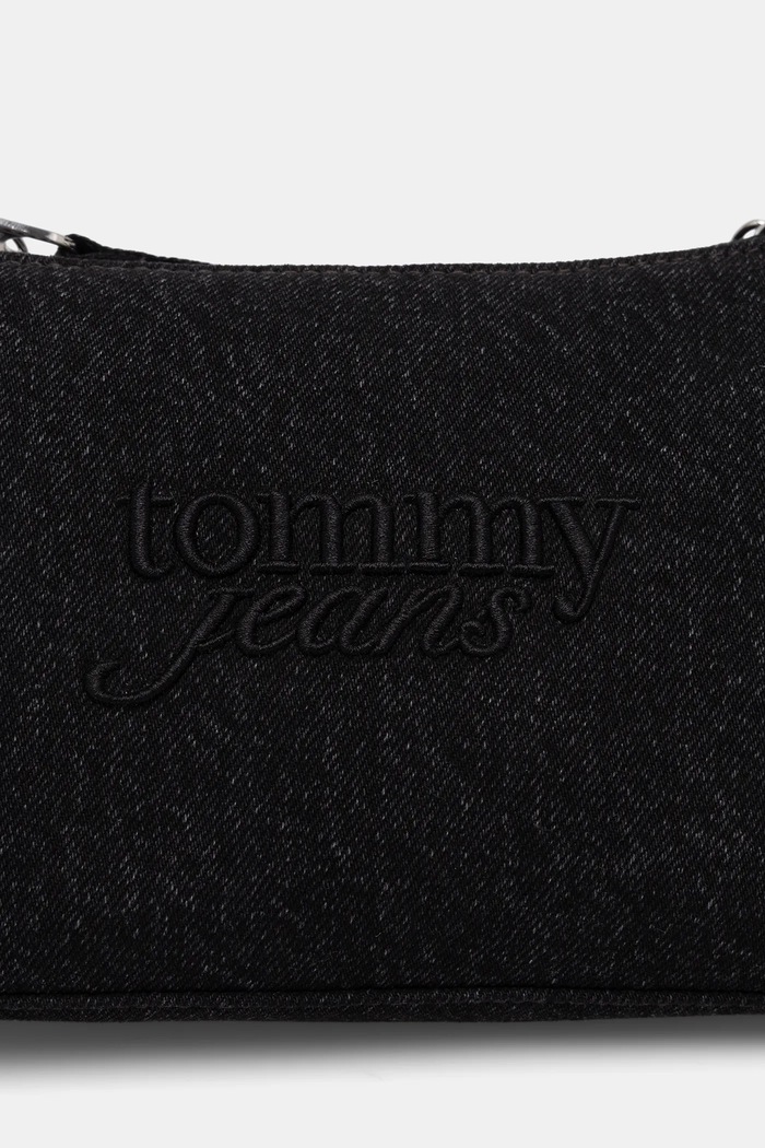 Τζιν τσάντα Tommy Jeans μαύρο AW0AW18083