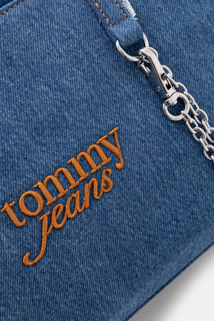 Džínová taška Tommy Jeans modrá AW0AW18576