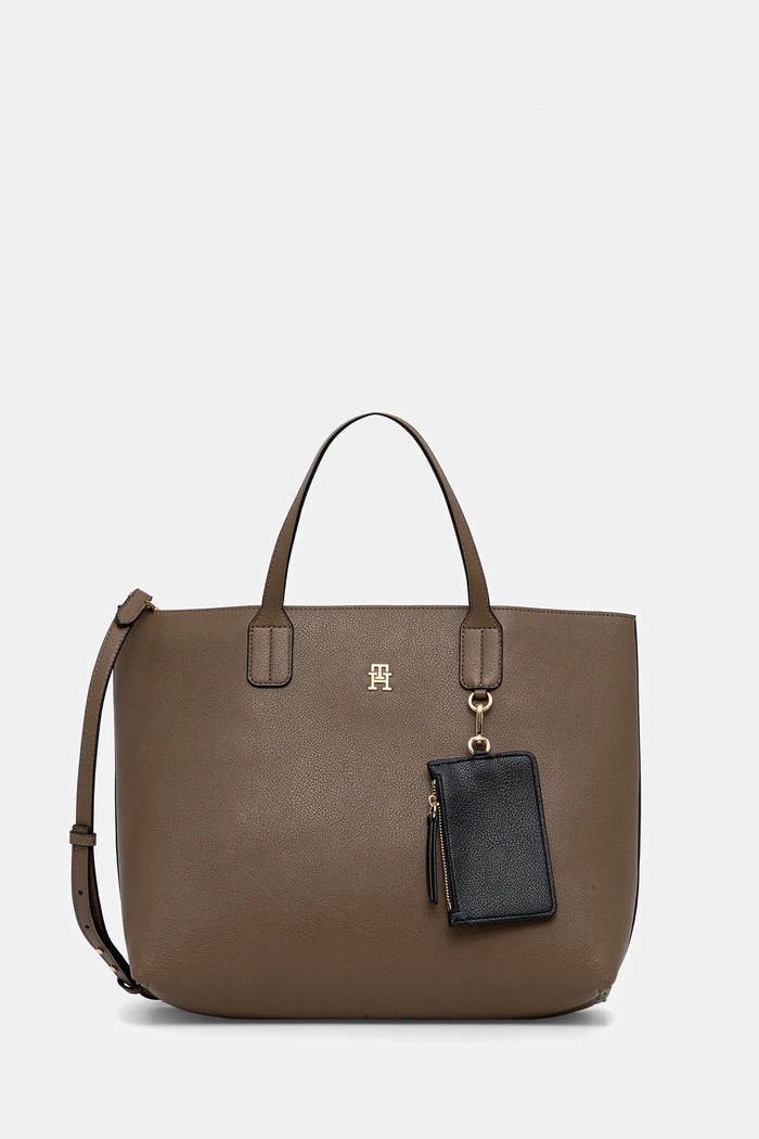 Tommy Hilfiger kézitáska szintetikus bőr barna AW0AW18122