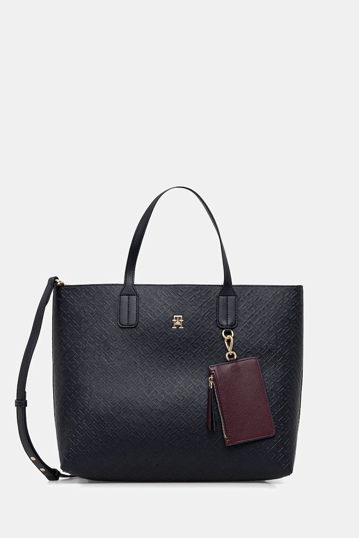 Tommy Hilfiger kézitáska szintetikus bőr sötétkék AW0AW18123