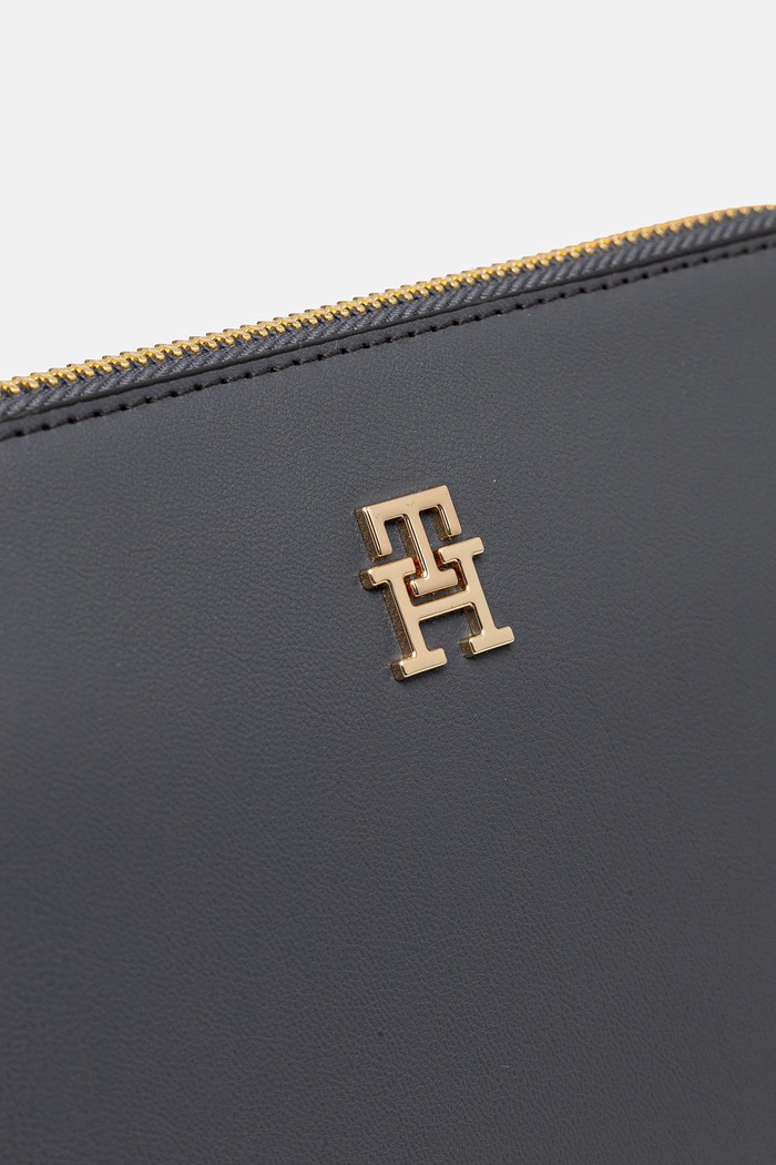 Doplnky Kožená kabelka Tommy Hilfiger AW0AW18143 sivá