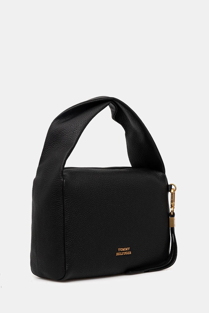 Tommy Hilfiger poșetă de piele AW0AW18150 negru SS26