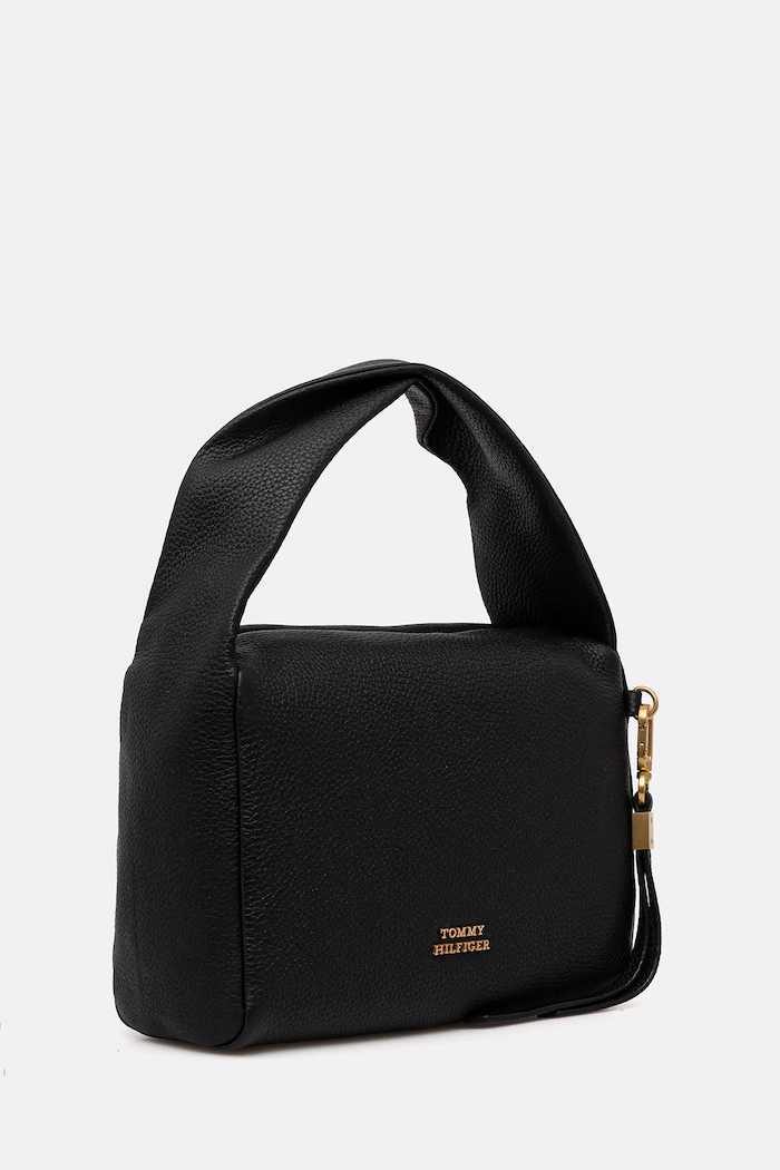 Tommy Hilfiger poșetă de piele AW0AW18150 negru SS26