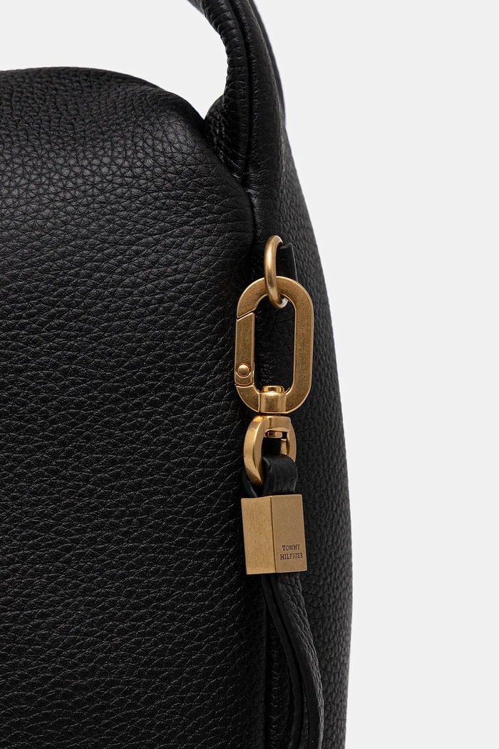Accesorii Tommy Hilfiger poșetă de piele AW0AW18152 negru