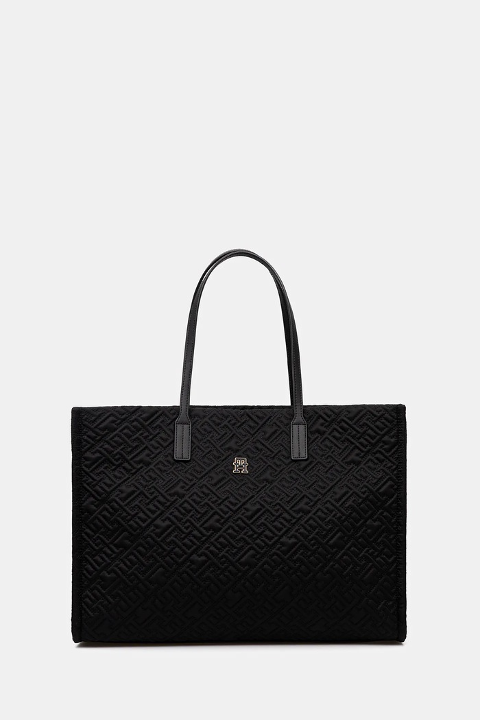 Tommy Hilfiger poșetă imprimeu negru AW0AW18163