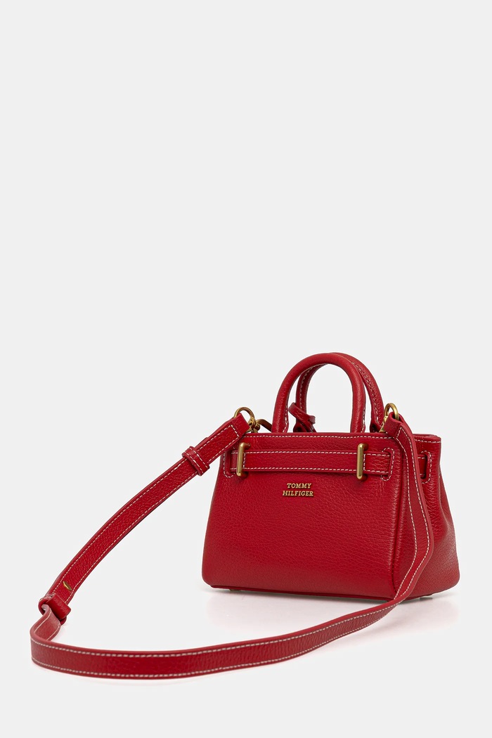 Αξεσουάρ Δερμάτινη τσάντα Tommy Hilfiger AW0AW18167 κόκκινο