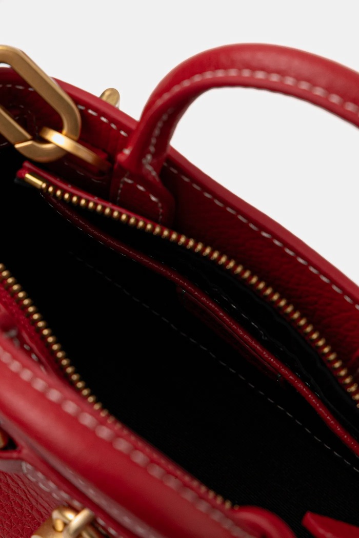 Δερμάτινη τσάντα Tommy Hilfiger AW0AW18167 κόκκινο