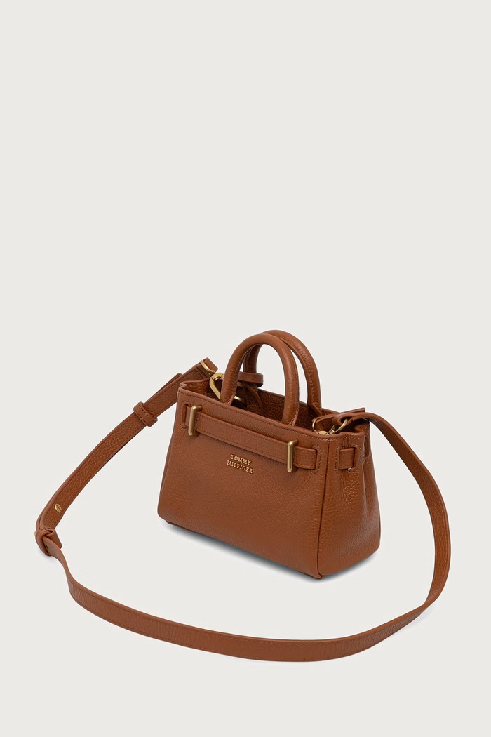 Akcesoria Tommy Hilfiger torebka crossbody damska skórzana AW0AW18167 brązowy