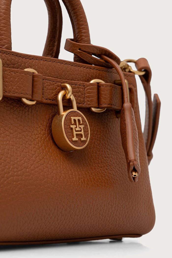 Tommy Hilfiger torebka crossbody damska skórzana brązowy AW0AW18167
