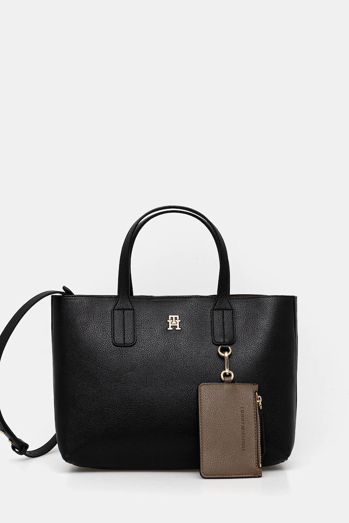 Tommy Hilfiger kézitáska szintetikus bőr fekete AW0AW18233