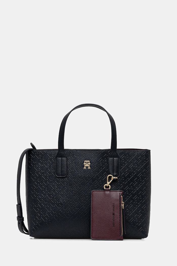Tommy Hilfiger kézitáska szintetikus bőr sötétkék AW0AW18234