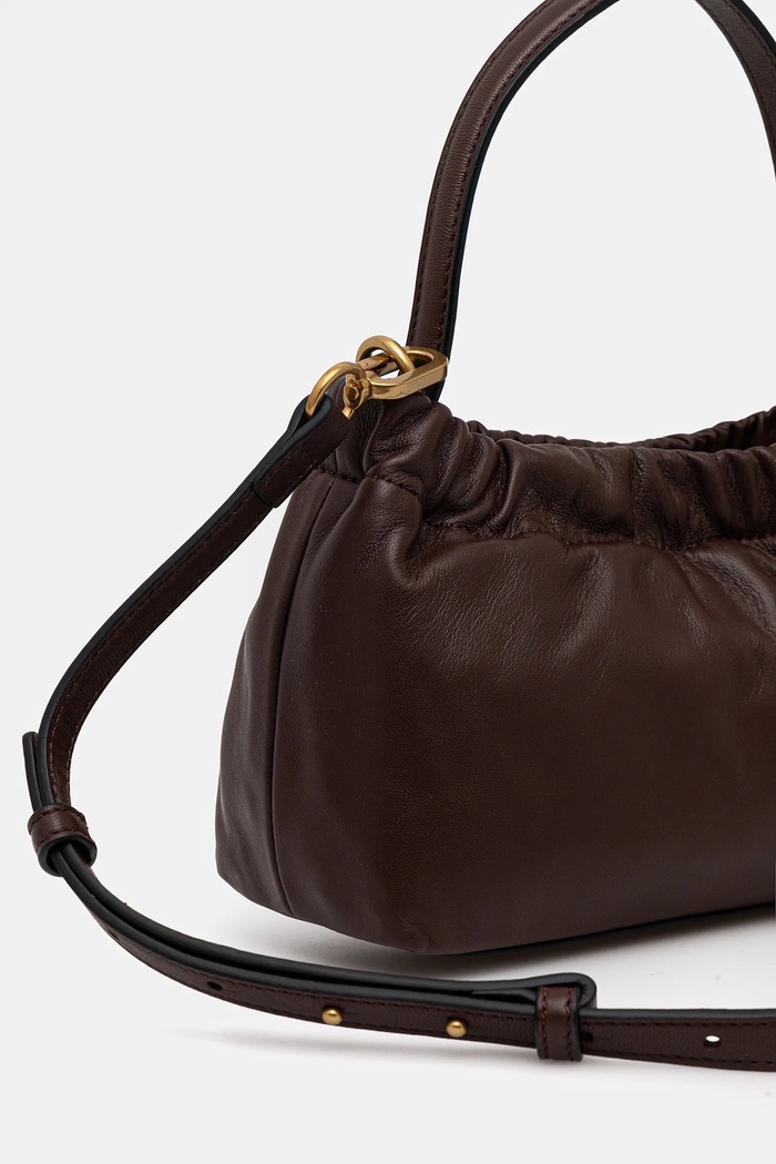 Tommy Hilfiger torebka skórzana brązowy AW0AW18306