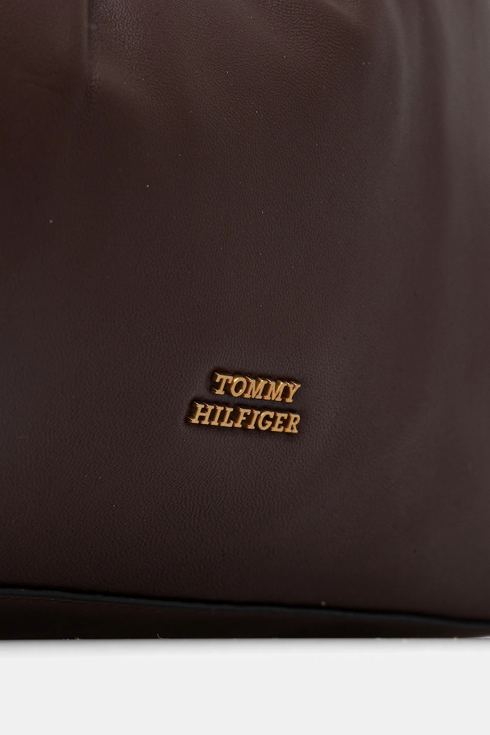 Tommy Hilfiger torebka skórzana brązowy AW0AW18307