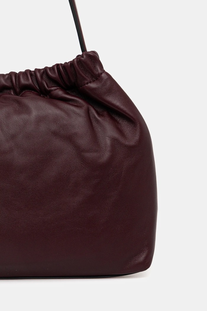 Tommy Hilfiger poșetă de piele burgundia AW0AW18307