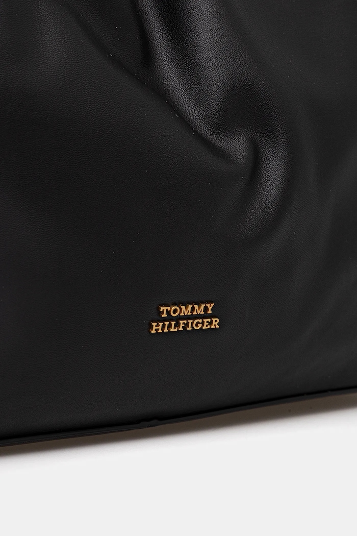 Doplnky Kožená kabelka Tommy Hilfiger AW0AW18308 čierna