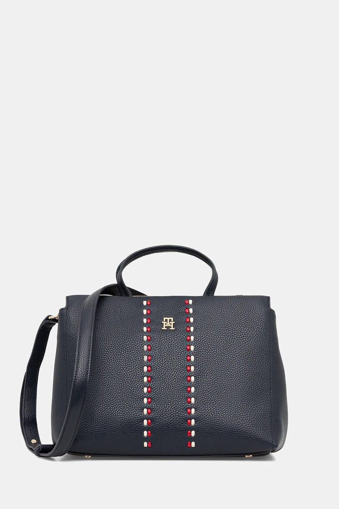Kabelka Tommy Hilfiger nevejde se A4 námořnická modř AW0AW18155
