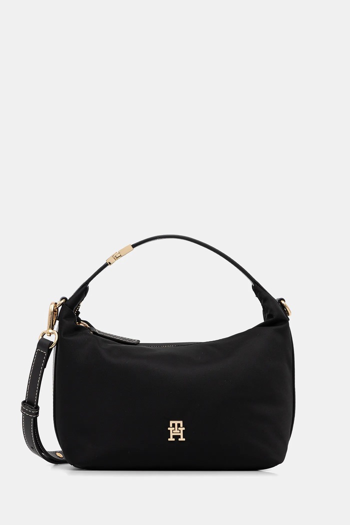 Τσάντα Tommy Hilfiger υφασμάτινο μαύρο AW0AW18164