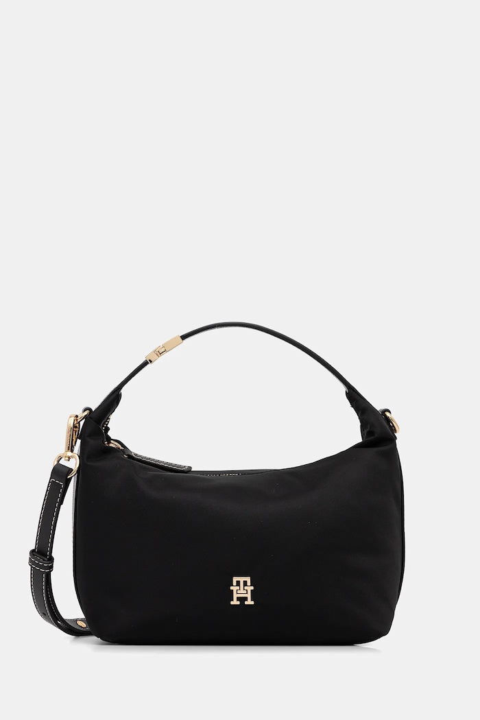 Τσάντα Tommy Hilfiger υφασμάτινο μαύρο AW0AW18164