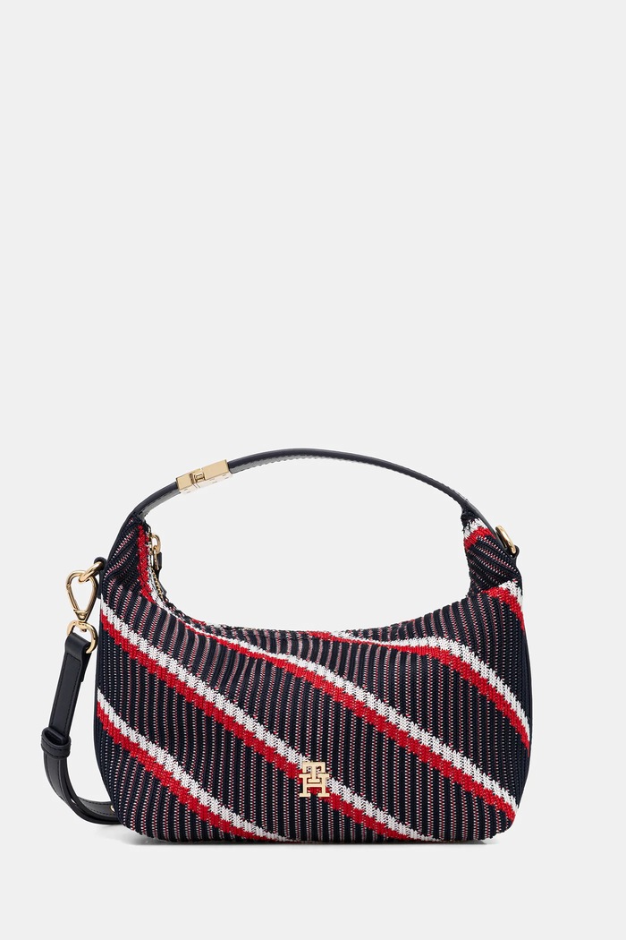 Kabelka Tommy Hilfiger vzorovaný námořnická modř AW0AW18165