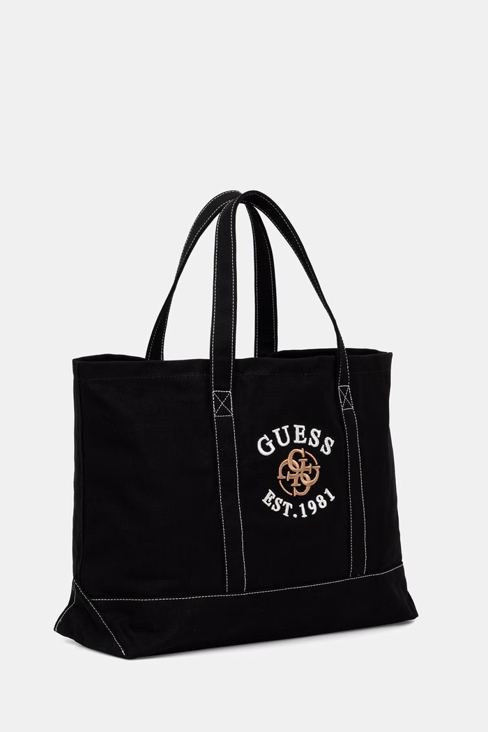 Bavlnená taška Guess V6RZ04.WL000 čierna SS26