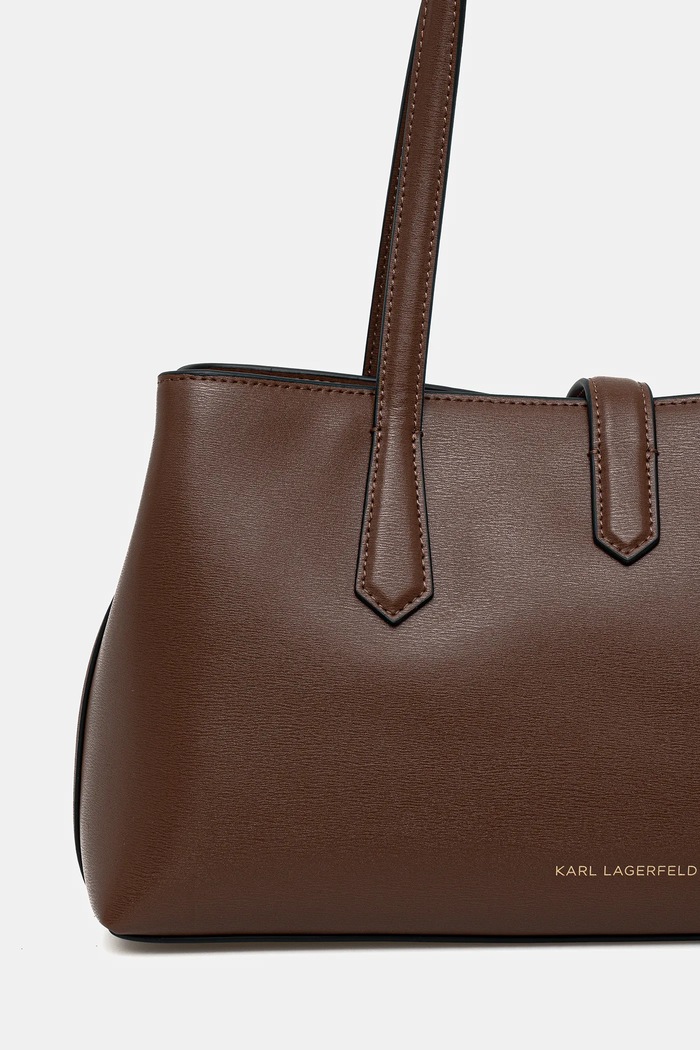 Accesorii Karl Lagerfeld poșetă de piele K/AUTOGRAPH B1W30095 maro