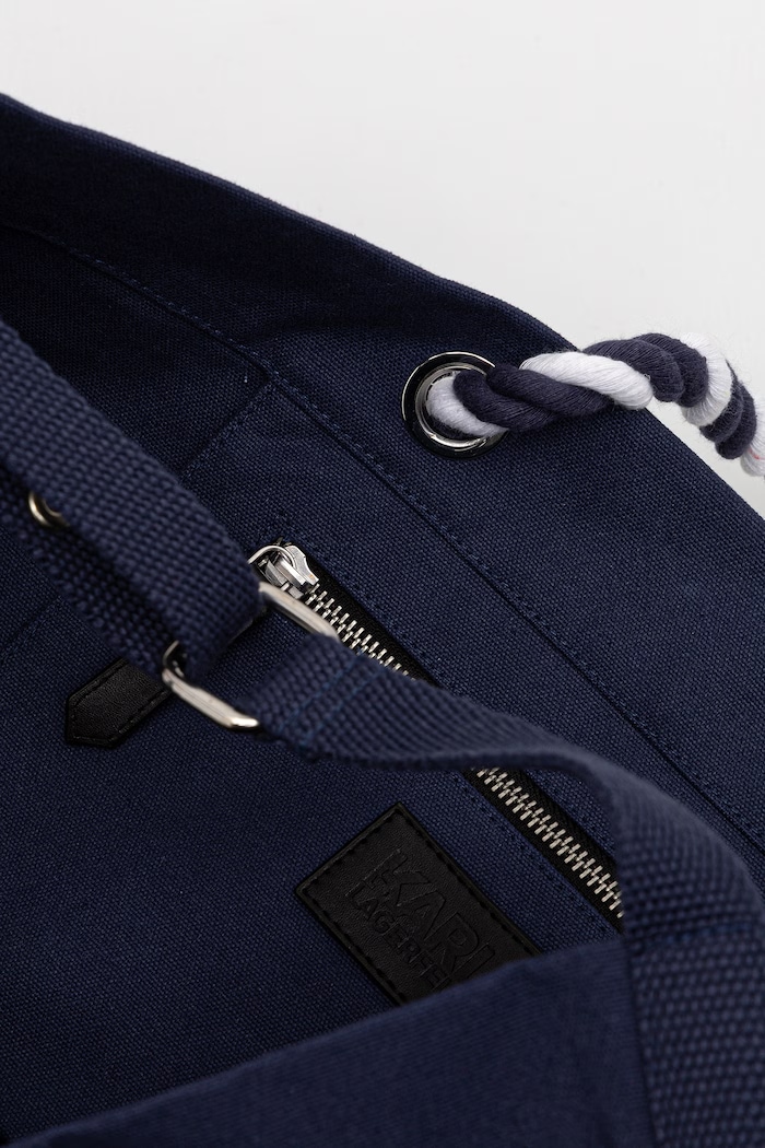 Karl Lagerfeld Tote bag pentru femei din bumbac K/HOTEL bleumarin B1W46065