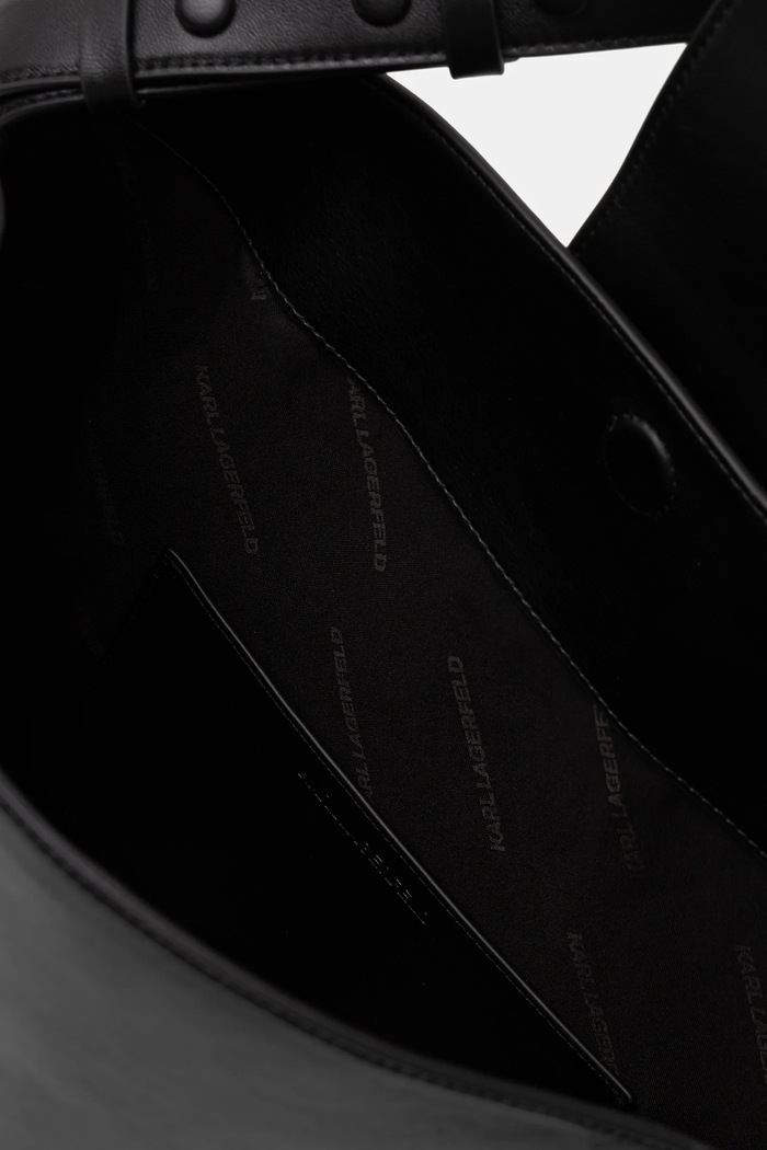 Kožená kabelka Karl Lagerfeld K/SIGNATURE B1W30200 čierna
