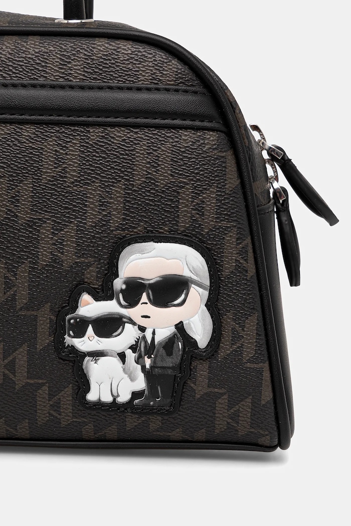 Τσάντα Karl Lagerfeld IKON MONOGRAM καφέ B1W30024