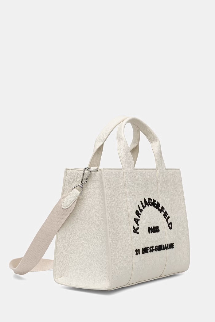 Karl Lagerfeld shopper torba ženska iz umetnega usnja K/RSG MD B1W30041 bež SS26