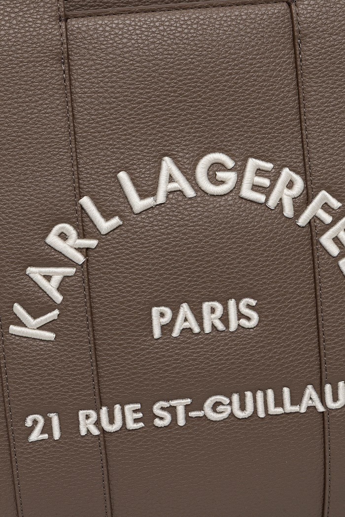 Karl Lagerfeld шопинг чанта дамска от имитация на кожа K/RSG MD B1W30041 кафяв