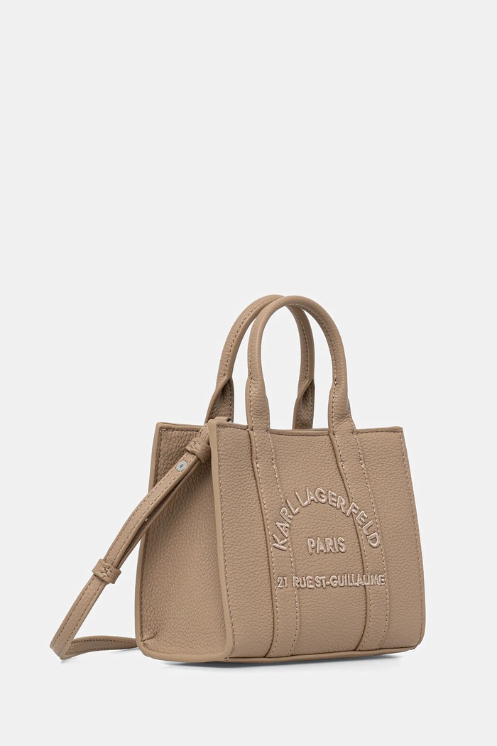 Karl Lagerfeld kabelka typu tote dámska z imitácie kože K/RSG MN B1W30042 béžová SS26