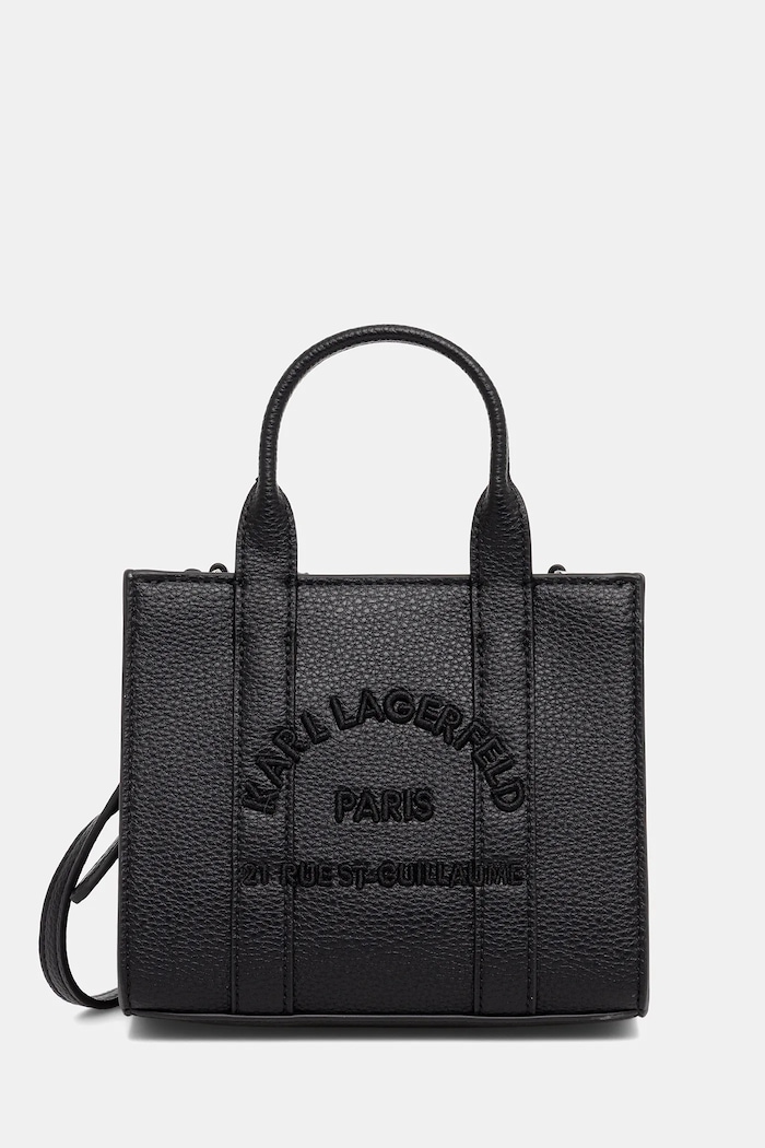 Karl Lagerfeld kabelka typu tote dámska z imitácie kože K/RSG MN imitácia kože čierna B1W30042