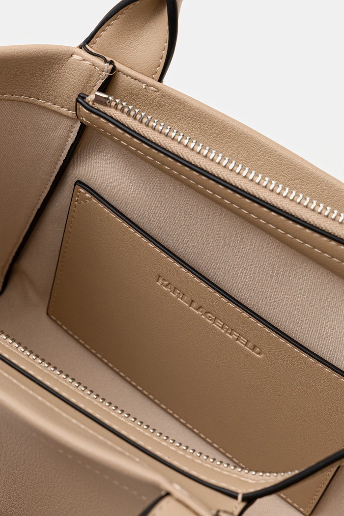 Karl Lagerfeld torebka crossbody damska z imitacji zamszu K/VILLE B1W30067 beżowy