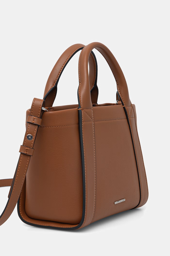 Karl Lagerfeld torebka crossbody damska z imitacji zamszu K/VILLE B1W30067 brązowy SS26