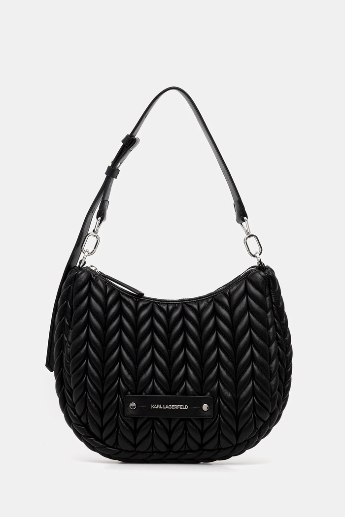 Kabelka Karl Lagerfeld K/WEAVE imitácia kože čierna B1W30080