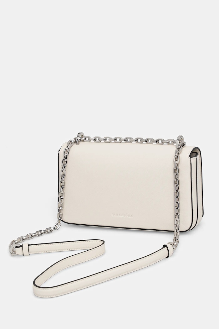 Accesorii Karl Lagerfeld Geantă crossbody pentru femei din piele K/SIGNATURE B1W30046 bej