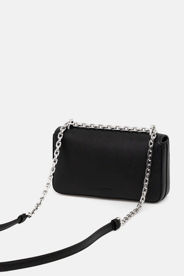 Accesorii Karl Lagerfeld geantă crossbody pentru femei din piele K/SIGNATURE B1W30046 negru