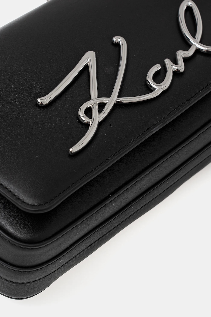 Karl Lagerfeld geantă crossbody pentru femei din piele K/SIGNATURE negru B1W30046