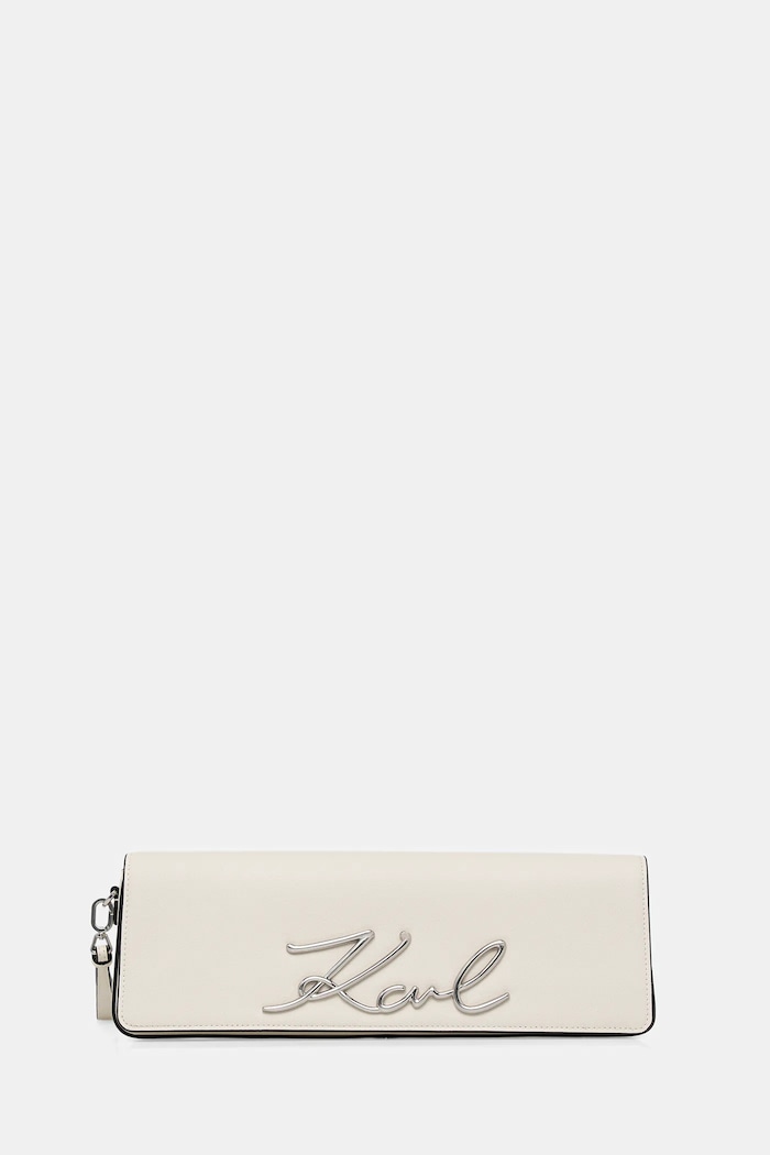 Karl Lagerfeld poșetă piele K/SIGNATURE uni alb B1W30048