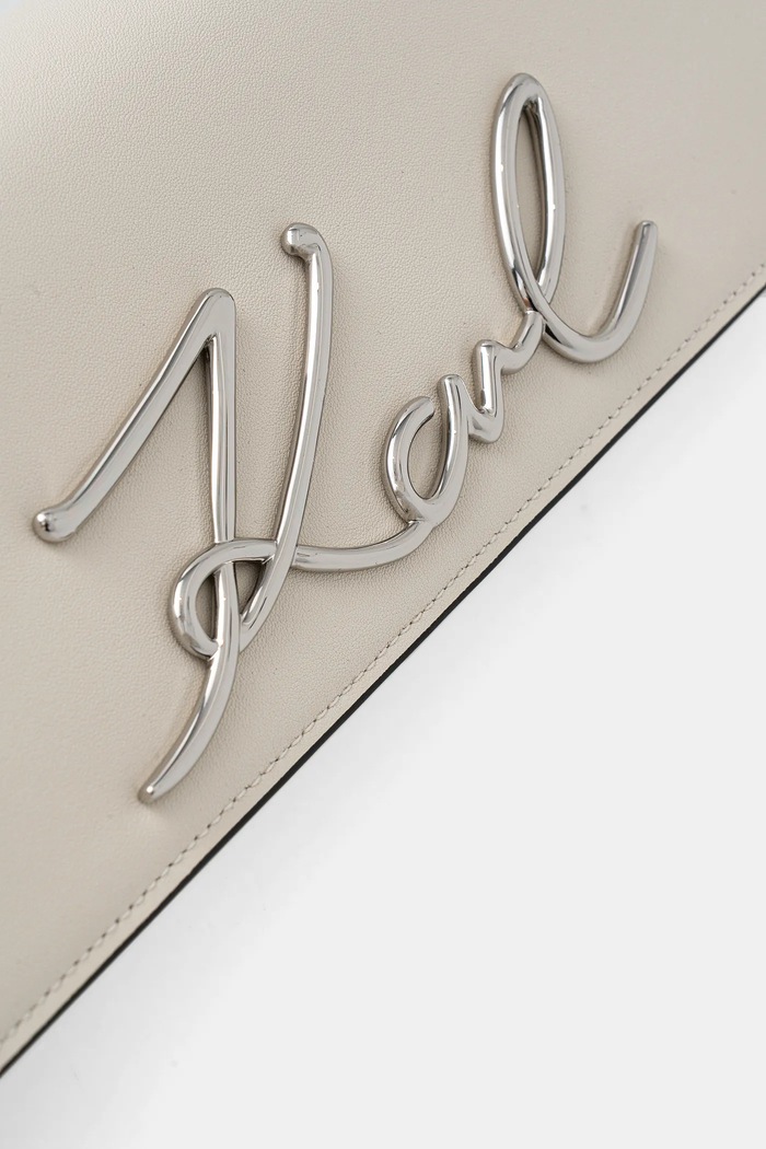 Karl Lagerfeld poșetă piele K/SIGNATURE alb B1W30048