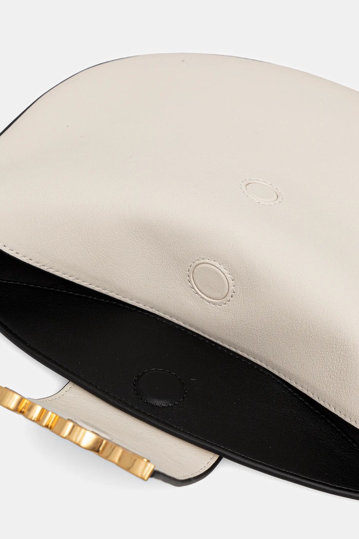 Kožená kabelka Karl Lagerfeld K/SIGNATURE B1W30059 bílá