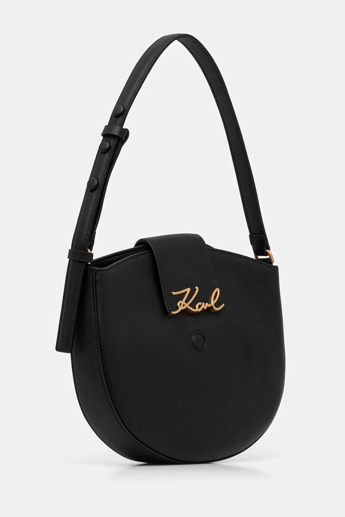 Karl Lagerfeld bőr táska K/SIGNATURE B1W30059 fekete SS26