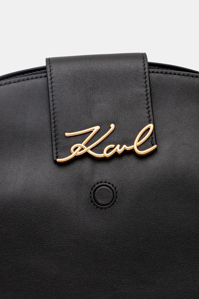Karl Lagerfeld bőr táska K/SIGNATURE fekete B1W30059