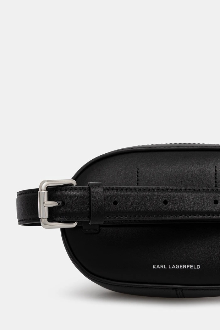Accesorii Karl Lagerfeld borsetă de piele K/CIRCLE B1W30075 negru