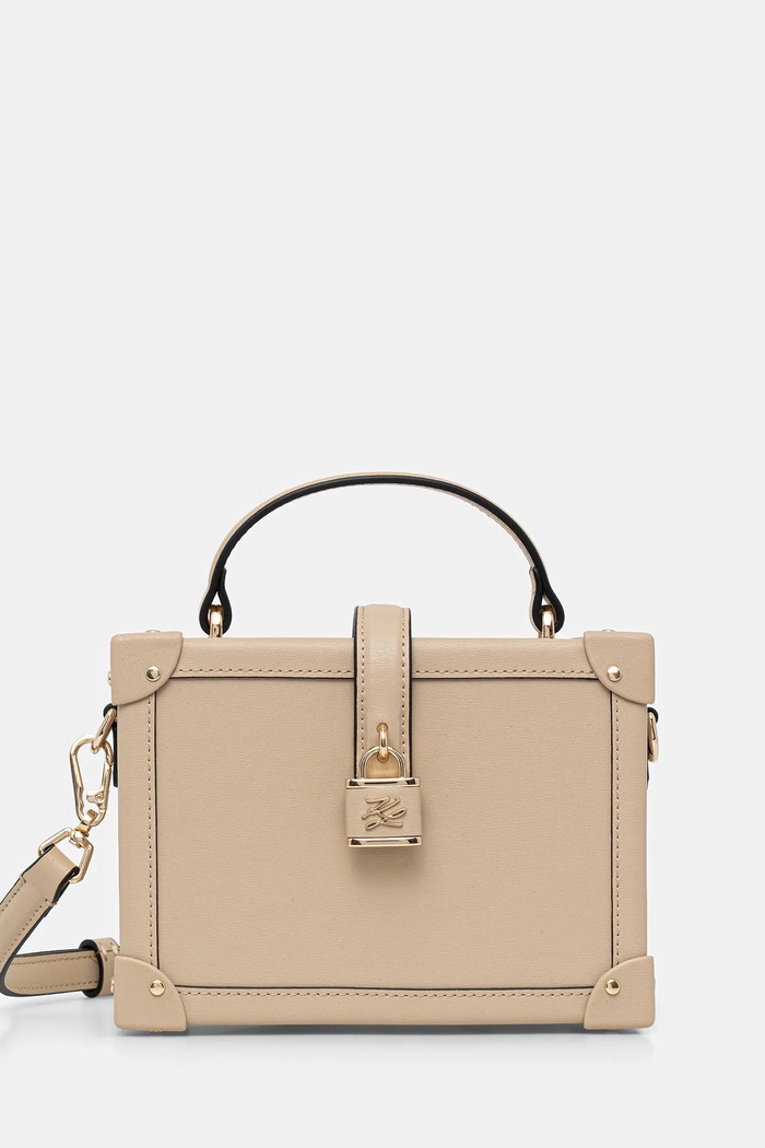Karl Lagerfeld borsa a mano in pelle K/AUTOGRAPH pelle fiore beige B1W30100