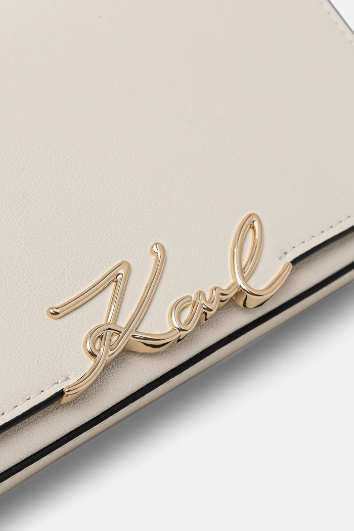 Doplnky Kožená kabelka Karl Lagerfeld K/SIGNATURE B1W32037 biela